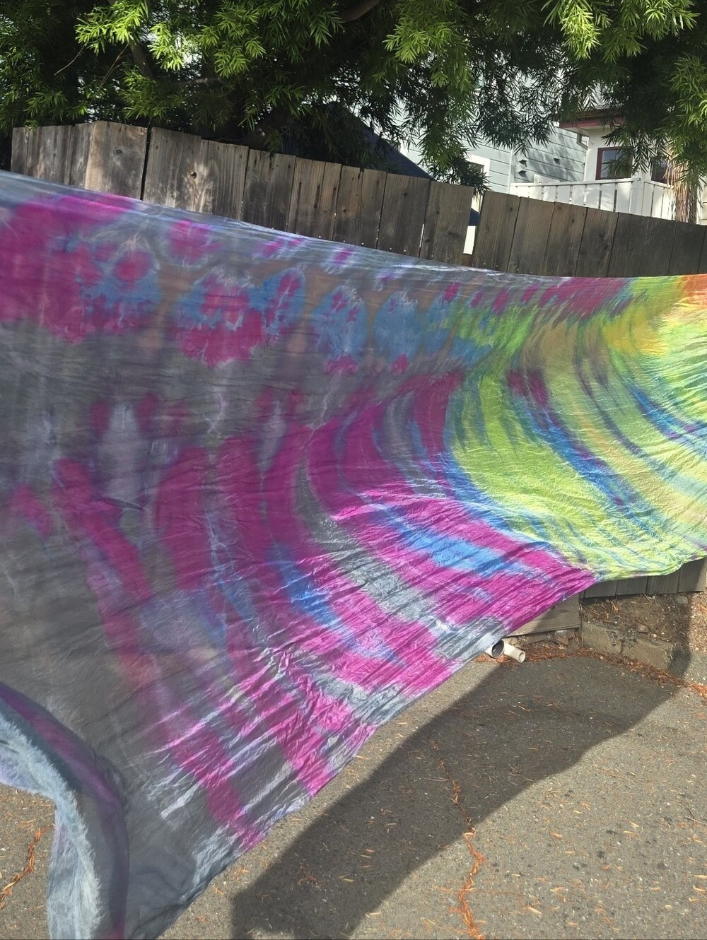 4 Yard Rough gradient Ice Dyed Silk Canopy/Banner